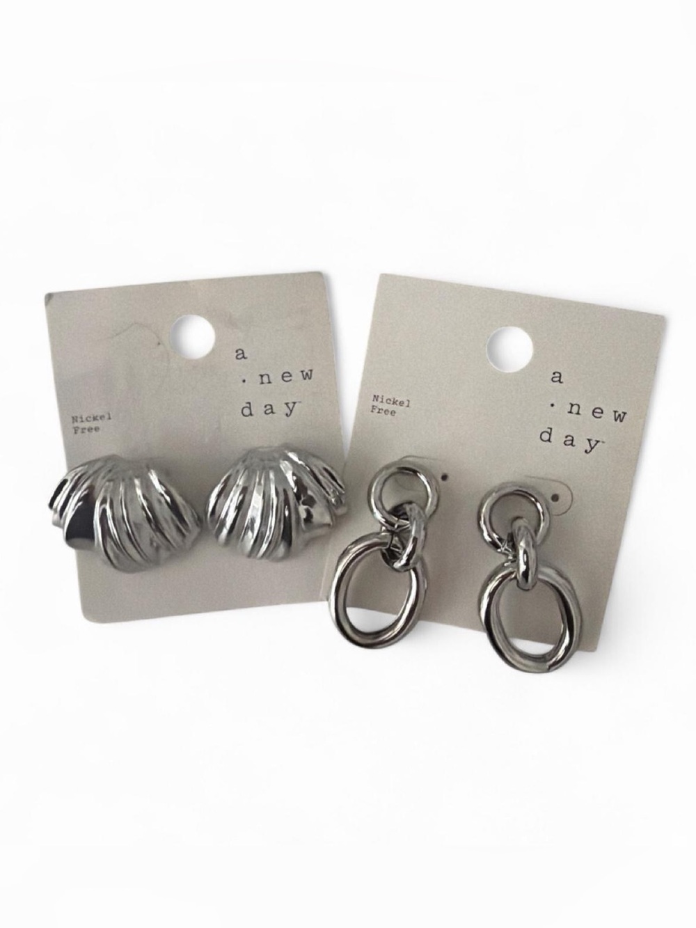 NWT A New Day Silver Earrings - Set of 2 Pairs